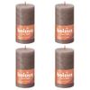 Velas Rústicas Shine 4 Unidades Gris Pardo Rústico 130x68 Mm Bolsius