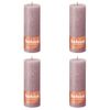 Velas Rústicas Shine 4 Unidades Rosa Ceniza 190x68 Mm Bolsius