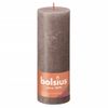 Velas Rústicas Shine 4 Unidades Gris Taupe Rústico 190x68 Mm Bolsius