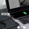 Cable Iphone Ipad Ipod Carga Y Sincronización Nylon Trenzado 3m Xtorm - Negro