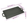 Parrilla Grill Reversible Hierro Fundido 50x23 Cm Vidaxl