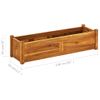 Arriate De Madera De Acacia 100x30x25 Cm Vidaxl