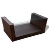 Set Muebles De Jardín 4 Piezas Y Cojines Ratán Sintético Marrón Vidaxl