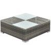 Set De Muebles De Jardín 5 Pzas Y Cojines Ratán Sintético Gris Vidaxl