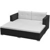 Set De Muebles De Jardâ¨âªn 3 Piezas Y Cojines Ratâ¨â¢n Sintâ¨â¦tico Negro