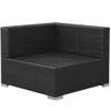 Set De Muebles De Jardâ¨âªn 3 Piezas Y Cojines Ratâ¨â¢n Sintâ¨â¦tico Negro