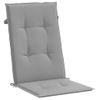 Cojín Silla De Jardín Respaldo Alto 2 Uds Tela Gris 120x50x3 Cm Vidaxl