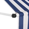 Toldo Manual Retráctil Azul Y Blanco A Rayas 250 Cm Vidaxl