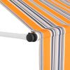 Toldo Manual Retráctil 150 Cm Amarillo Y Azul Rayas Vidaxl