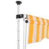 Toldo Manual Retráctil 300 Cm Naranja Y Blanco A Rayas Vidaxl