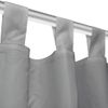 Cortinas De Micro-raso Con Bucles 2 Unidades 140x245 Cm Gris Vidaxl