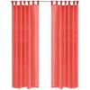 Cortinas De Gasa 2 Unidades 140x225 Cm Rojo Vidaxl