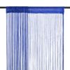 Cortinas De Flecos 2 Piezas 100x250 Cm Azul Vidaxl