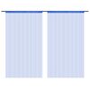 Cortinas De Flecos 2 Piezas 100x250 Cm Azul Vidaxl