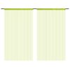 Cortinas De Flecos 2 Piezas 100x250 Cm Verde Vidaxl