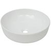 Lavabo Redondo De Cerámica Blanco 41,5x13,5 Cm