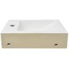 Lavabo Con Agujero Grifo Rectangular Cerámica 46x25,5x12 Blanco