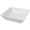 Lavabo Cuadrado De Cerámica 41,5x41,5x12 Cm Blanco