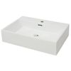 Lavabo Con Orificio Para Grifo Cerámica 60,5x42,5x14,5 Cm Blanco