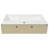 Lavabo Con Orificio Para Grifo Cerámica 60,5x42,5x14,5 Cm Blanco