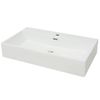 Lavabo Con Orificio Para Grifo Cerámica 76x42,5x14,5 Cm Blanco