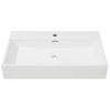 Lavabo Con Orificio Para Grifo Cerámica 76x42,5x14,5 Cm Blanco