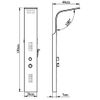 Sistema De Panel De Ducha Acero Inoxidable Curvo Vidaxl