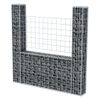 Cesta En Forma De U Muro De Gaviones Galvanizado 160x20x150 Cm Vidaxl