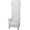 Sillón De Respaldo Alto Cuero Sintético Blanco Vidaxl