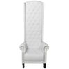 Sillón De Respaldo Alto Cuero Sintético Blanco Vidaxl