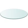 Tablero De Mesa Cristal Templado Redondo 600 Mm Vidaxl