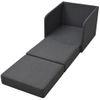 Sillón Convertible En Cama Tela Gris Oscuro Vidaxl