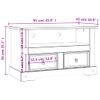 Mueble Para Tv Corona Range De Pino Mexicano 91x43x56 Cm Vidaxl