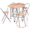 Conjunto De Comedor Plegable 5 Piezas Mdf Vidaxl