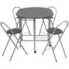 Conjunto De Comedor Plegable 5 Piezas Mdf Negro Vidaxl