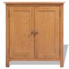 Aparador De Madera Maciza De Roble 70x35x75 Cm Vidaxl