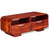 Mesa De Centro De Madera Maciza De Sheesham 90x40x35 Cm Vidaxl