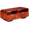 Mesa De Centro De Madera Maciza De Sheesham 90x40x35 Cm Vidaxl