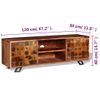 Mueble De Tv De Madera Maciza De Sheesham 120x30x40 Cm Vidaxl