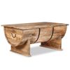 Mesa De Centro De Madera De Mango Maciza 88x50x40 Cm Vidaxl