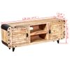 Mueble De Tv Madera De Mango Rugosa 120x30x50 Cm Vidaxl