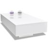 Mesa De Centro Rectangular De Fibra De Vidrio Blanco Brillante Vidaxl