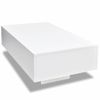 Mesa De Centro Rectangular Blanco Con Brillo Vidaxl