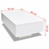 Mesa De Centro Rectangular Blanco Con Brillo Vidaxl