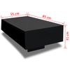 Mesa De Centro Rectangular Negra Con Brillo Vidaxl