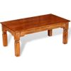 Mesa De Centro De Madera Maciza 110x60x45 Cm Vidaxl