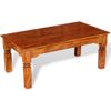 Mesa De Centro De Madera Maciza 110x60x45 Cm Vidaxl