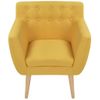 Sillón De Tela Amarillo Vidaxl