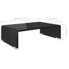 Soporte Para Tv/elevador Monitor Cristal Negro 40x25x11 Cm Vidaxl