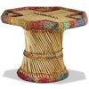 Mesa De Centro De Bambú Con Detalles Chindi Multicolor Vidaxl